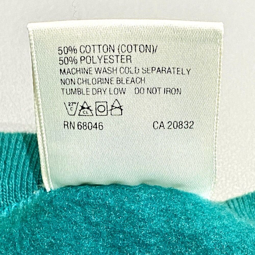 Vintage Tultex Superweight Sweatshirt Teal Blank Men's XL USA Made Crewneck 90s - Picture 6 of 6